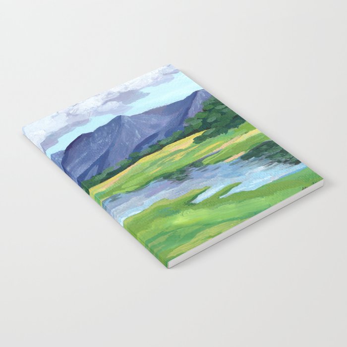 Mountain Lake in the Spring Art Print Notebook