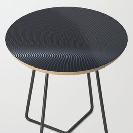 Black Abstract Pixel Wave Side Table