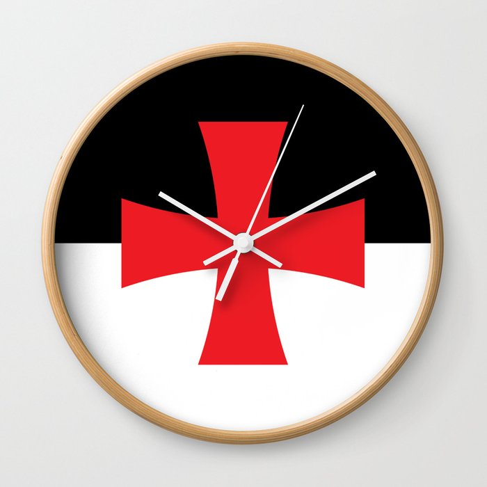 Knights Templar Flag Wall Clock
