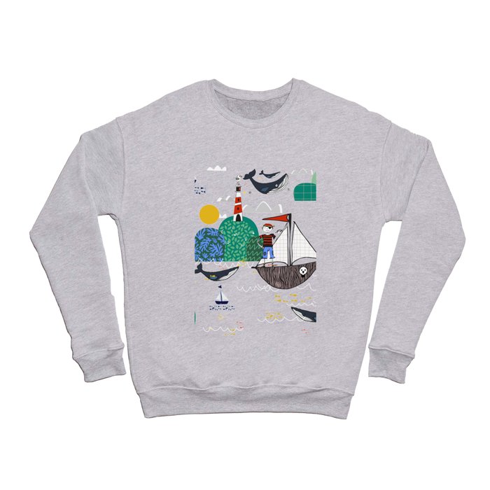 Pirates Ahoy Grey Crewneck Sweatshirt