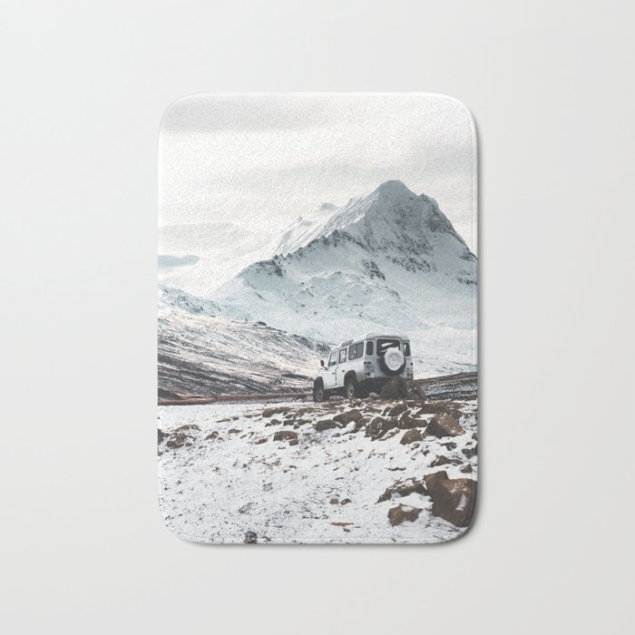 on the road in iceland Bath Mat