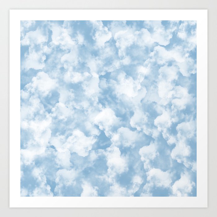 Clouds Pattern Art Print