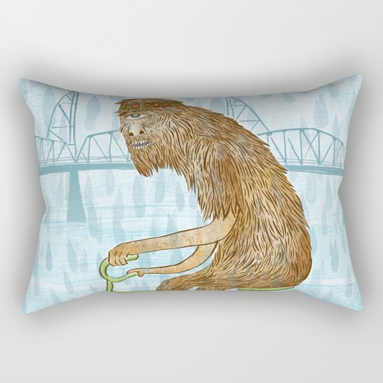 Dirty Wet Bigfoot Hipster Rectangular Pillow