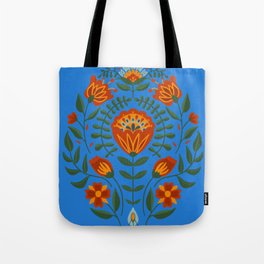 Folk Art Floral Tote Bag
