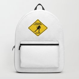 Cross Country Skiing Zone Road Sign Backpack | Nordic, Winter, Powder, Pow, Snow, Telemark, Skiing, Glide, Crosscountry, Boarding 