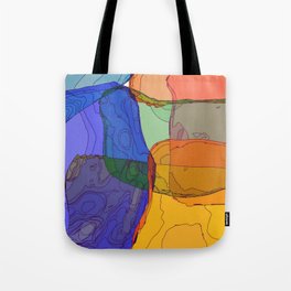Modern Abstract Landscape Mosaic Tote Bag