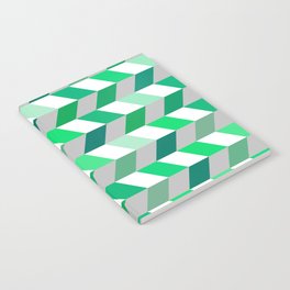 Abstract Dark Green Light Green and White Zig Zag Background. Notebook