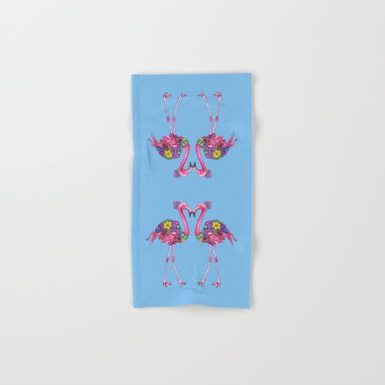 Fancy Felicity Flamingo (Blue) Hand & Bath Towel