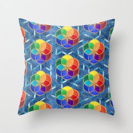Seed of life in Flower of Life Pattern Throw Pillow