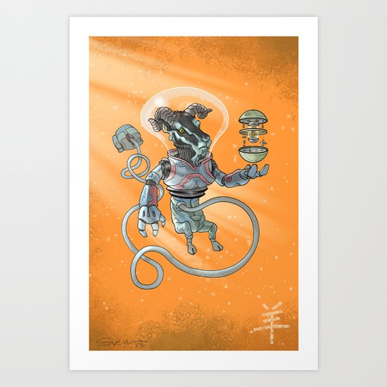 Astro Zodiac Force 08: Ram Art Print