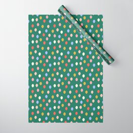 September Polka Dots in Dark Green Wrapping Paper