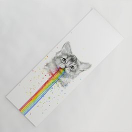 Kitten Puking Rainbows Cat Rainbow Vomit Yoga Mat
