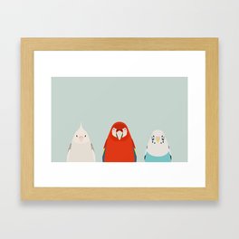 Three birds - tori no iro Framed Art Print