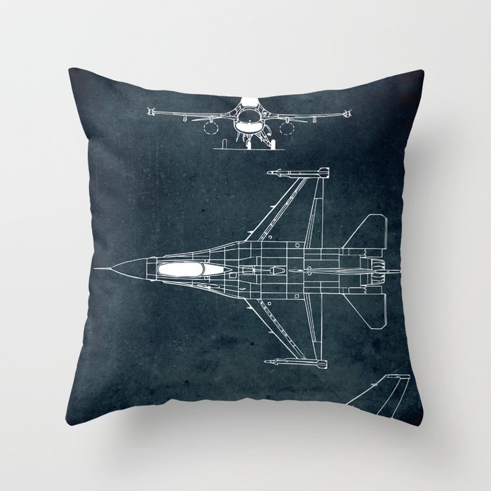 F-16 Fighting Falcon - 1974 Throw Pillow