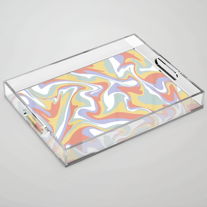 marbled peace_monday Acrylic Tray