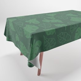 Tropical Leaves Pattern - Green Tablecloth