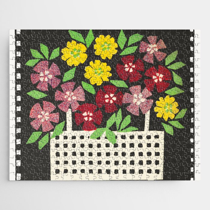 Leopoldine Kolbe - Basket of Flowers Jigsaw Puzzle