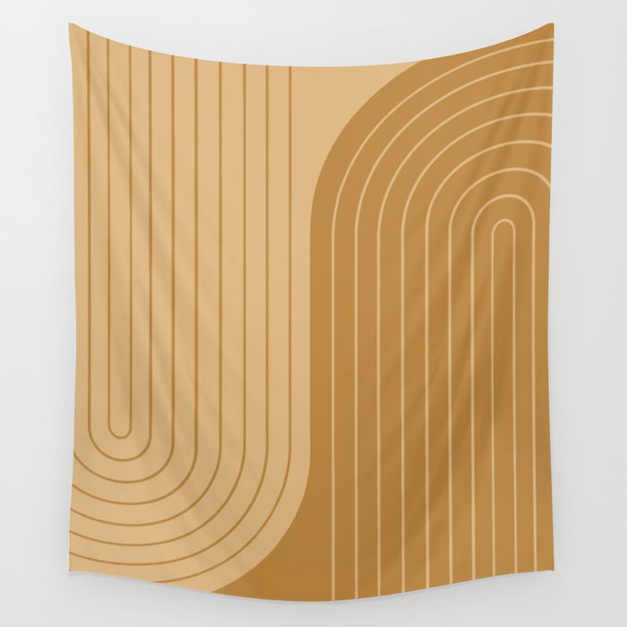 Two Tone Line Curvature LV Wall Tapestry