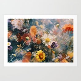 Ethereal Flowers Art Print