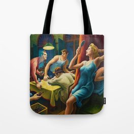 Classical Masterpiece 'Poker Night, From A Street Car named Desire by Thomas Hart Benton Tote Bag