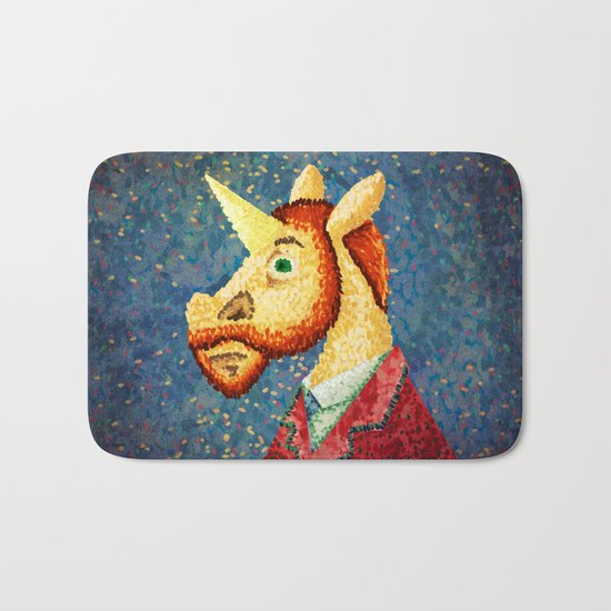 Pointillism Unicorn Bath Mat