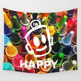 Crayon HAPPY Wall Tapestry