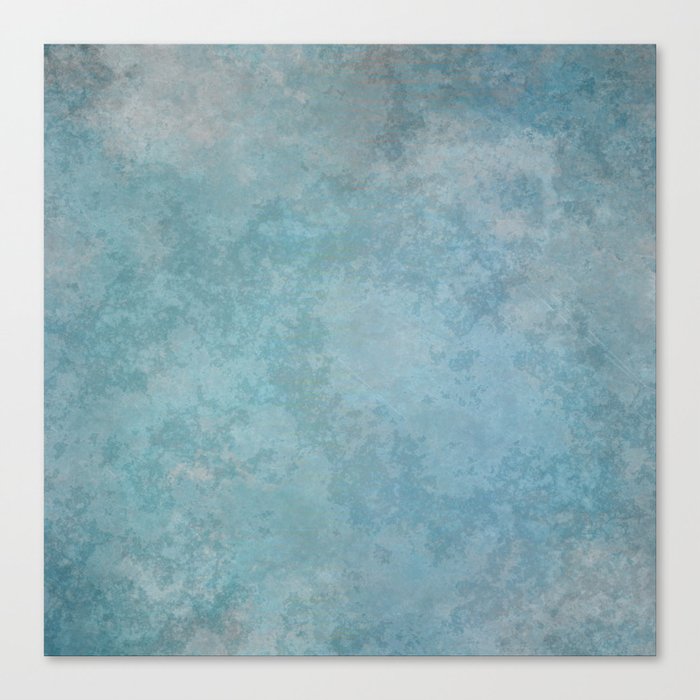 Blue watercolor marble stone Canvas Print