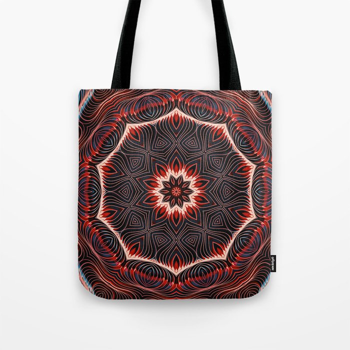 Demoic Magma Mandala Tote Bag