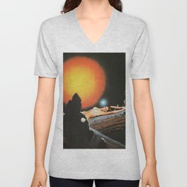 Lazy in Space V Neck T Shirt