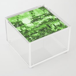 Twinkle Green Disco Ball Pattern  Acrylic Box