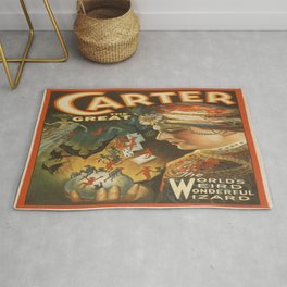 Vintage poster - Carter the Great Area & Throw Rug