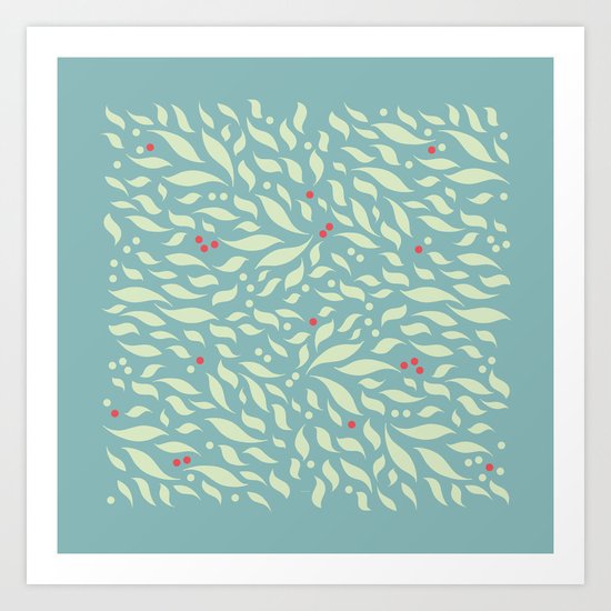 Leaves and Berries Art Print