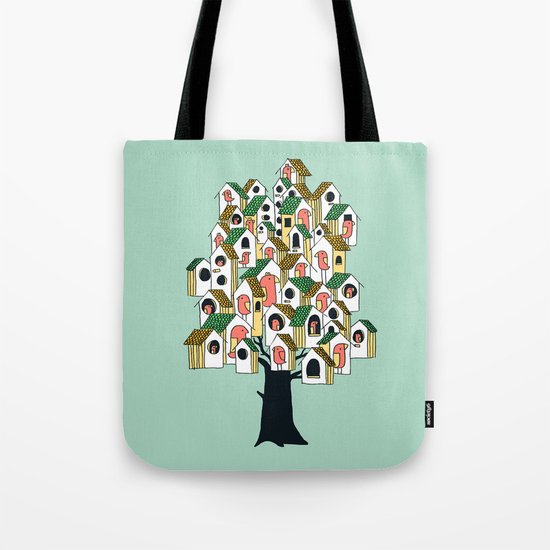 Bird houses Tote Bag