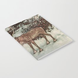 “Gerda Kisses The Reindeer” by Edmund Dulac Notebook