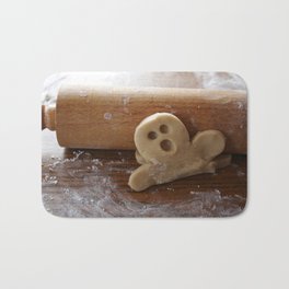 Ginger bread man and rolling pin Bath Mat | Funny, Digital, Color, Other, Food, Macro, Photo 
