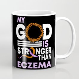 My God Is Stronger Than Eczema Awareness Ribbon Coffee Mug