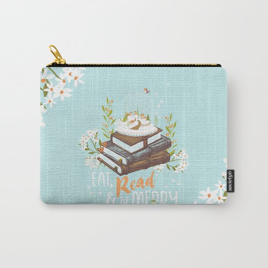 Eat, Read & Be Merry - Globe Carry-All Pouch