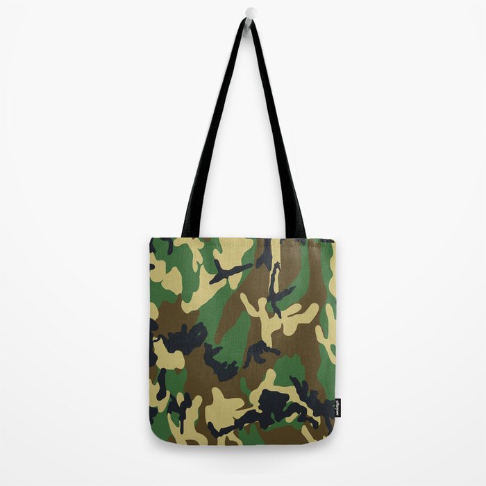 Military Camouflage Tote Bag by threeofthepossessed Society6