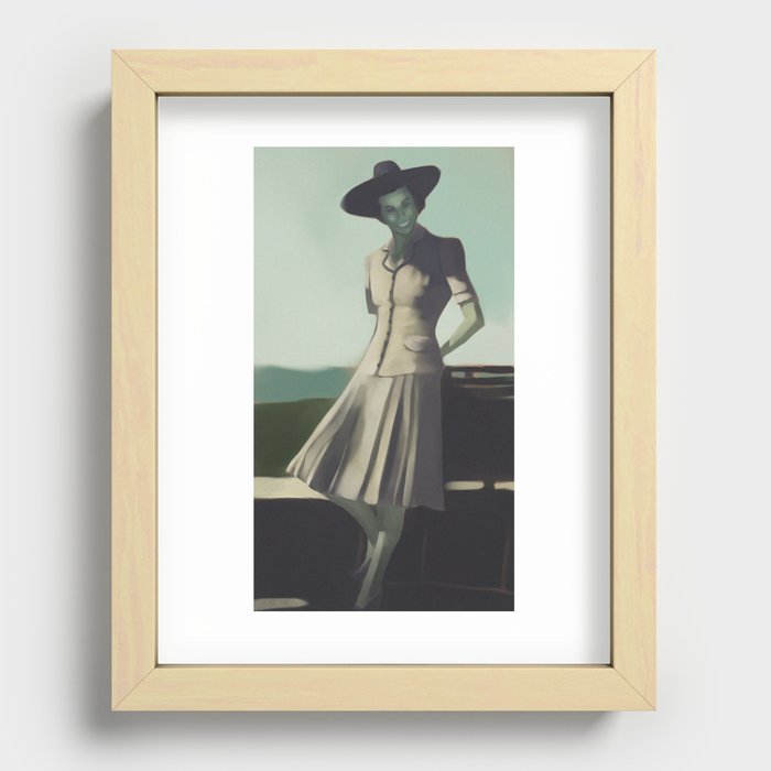 Green Lady Recessed Framed Print