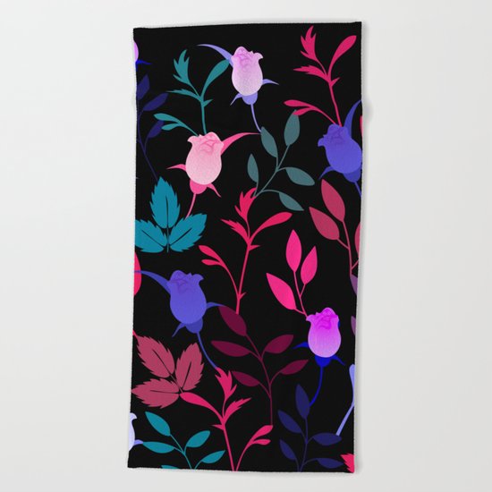 Flower Pattern XVI Beach Towel