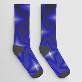 Blue Trippy Pattern Socks