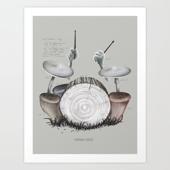 Mushroom drums Art Print