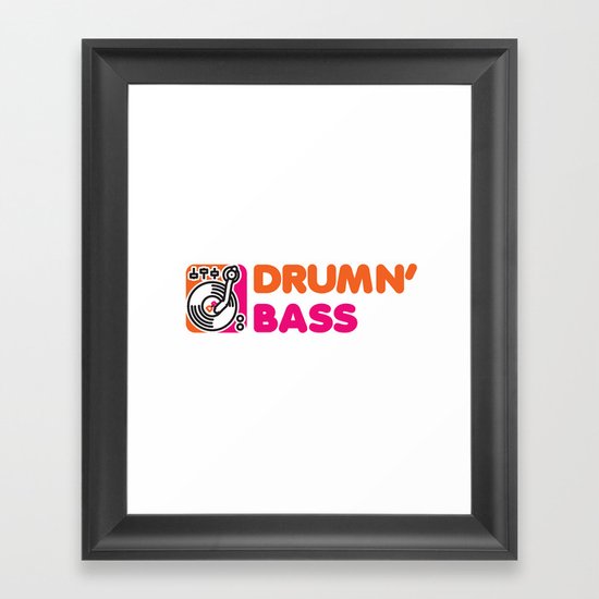 Drumn' Bass Framed Art Print
