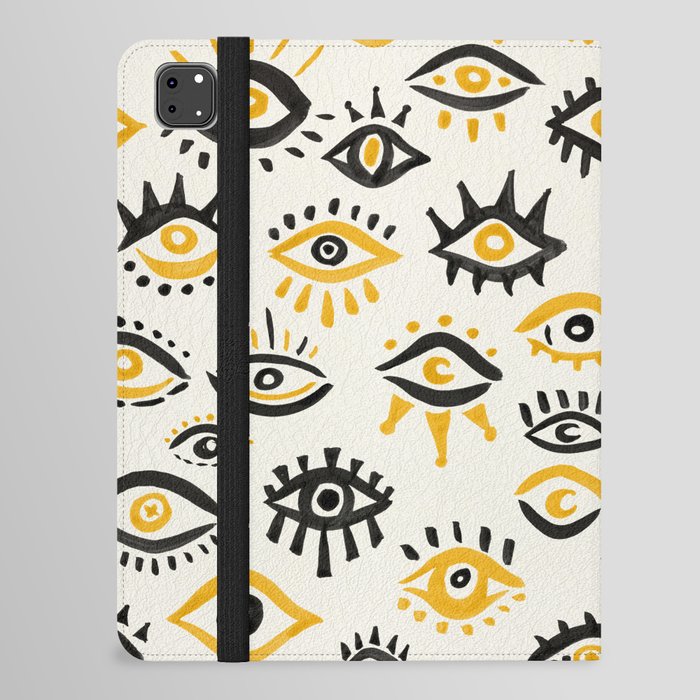Mystic Eyes – Yellow & Black iPad Folio Case
