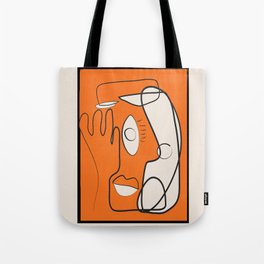 Abstract Line Portrait 03 Tote Bag