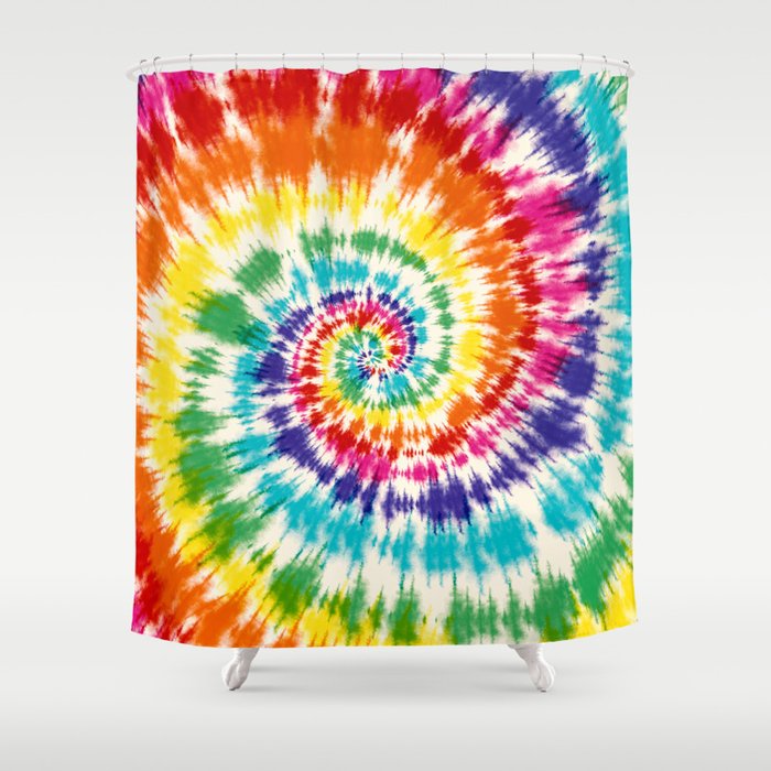 Tie dye shower shop curtain