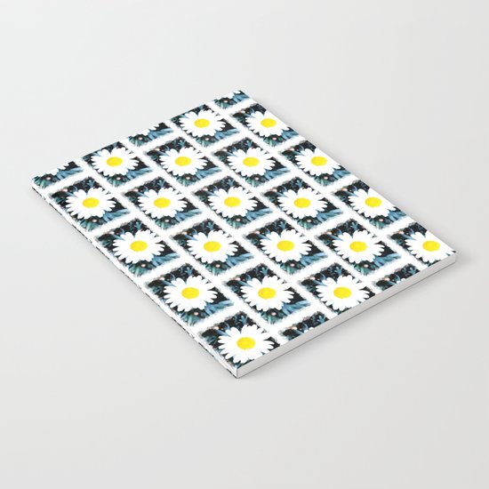 SMILE Pattern - White Daisy Flower #1 Notebook