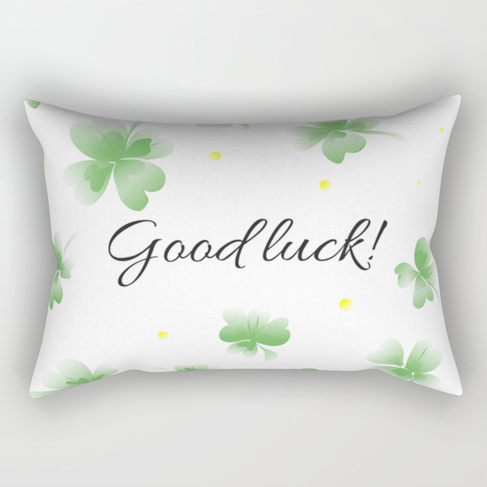 Four leaf clover design,good luck Rectangular Pillow