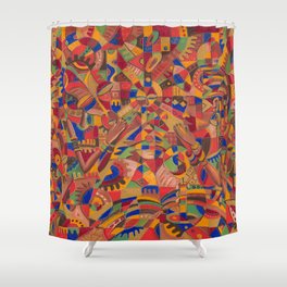 The Evening Prayer painting from Africa Shower Curtain