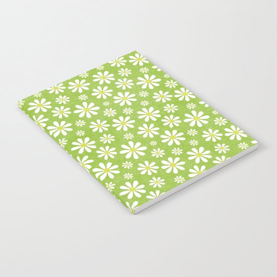 DAISIES ON APPLE GREEN Notebook
